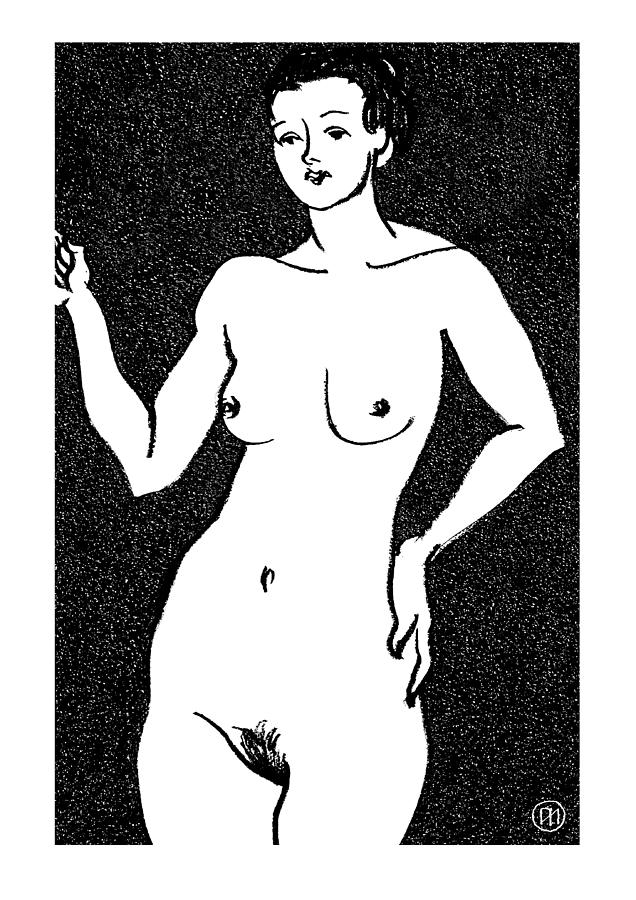 Nude Drawing - Nude Sketch 22 by Leonid Petrushin