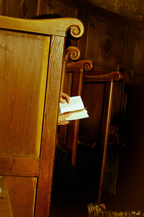 Nun reading the Bible in church Photograph by Emanuel Tanjala