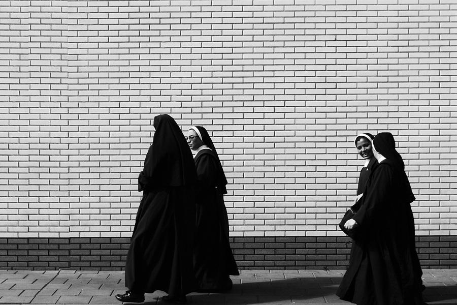 Nuns Photograph - Nuns on the Run by Kelsey Horne