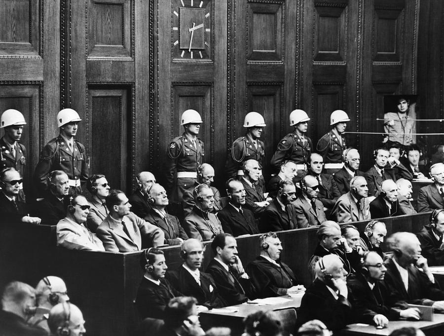 Nuremberg Trials,first Row Hermann Photograph by Everett