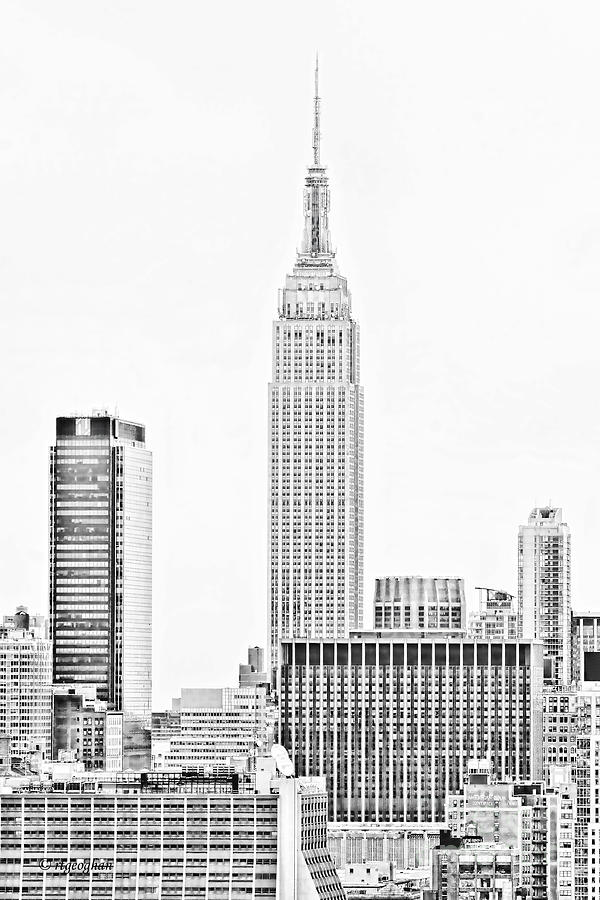 Empire State Building Photograph - NY Skyline - Black and White by Regina Geoghan