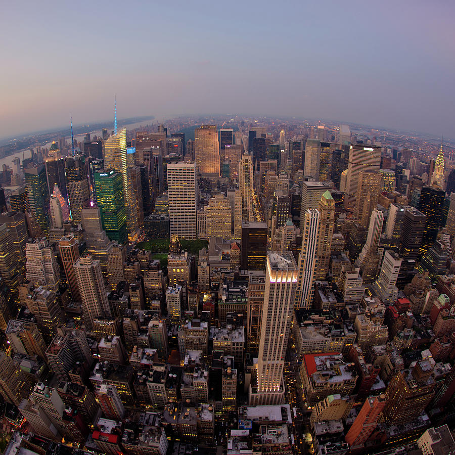 Nyc At Dusk Photograph By Peter Verdnik Fine Art America