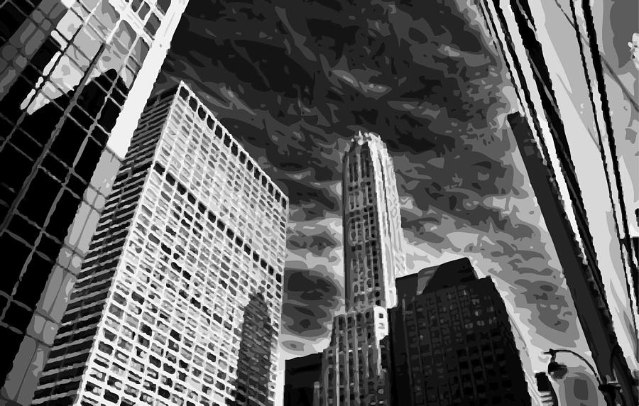 NYC Looking Up BW10 Photograph by Scott Kelley