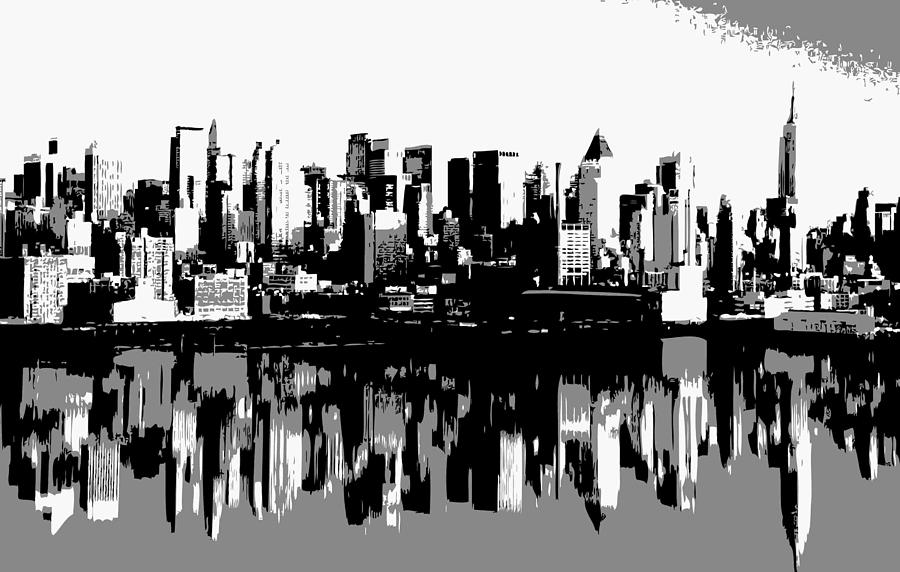 NYC Reflection BW3 Photograph by Scott Kelley