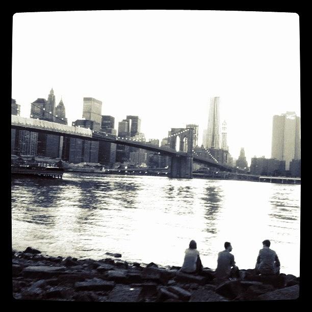 Brooklyn Bridge Photograph - NYC Skyline by Fern Fiddlehead