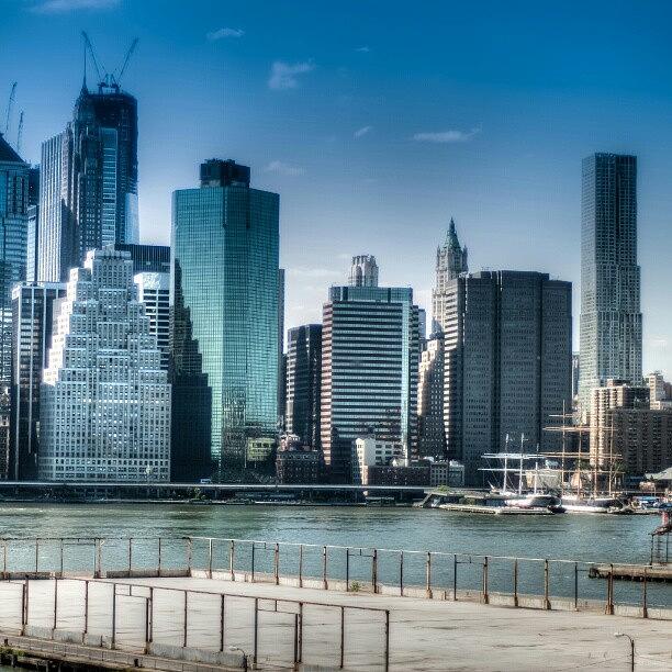 Newyork Photograph - Nyc Skyline From The Brooklyn Promenade by Ramon Nuez