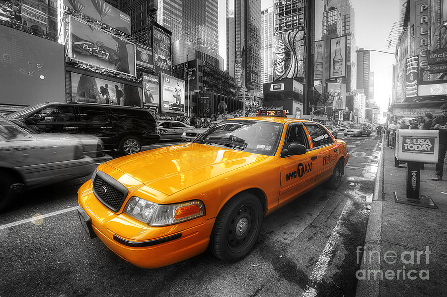 NYC Yellow Cab Photograph by Yhun Suarez