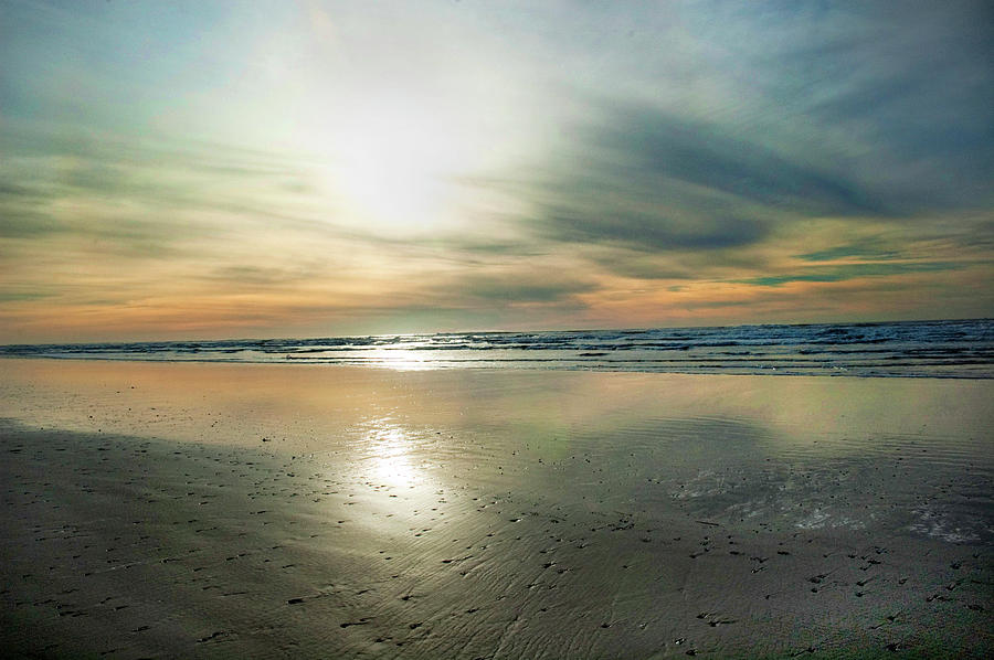 Sunset Photograph - Nye Beach by Becky Thompson