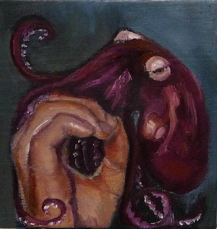 O is for Octopus Painting by Jessmyne Stephenson