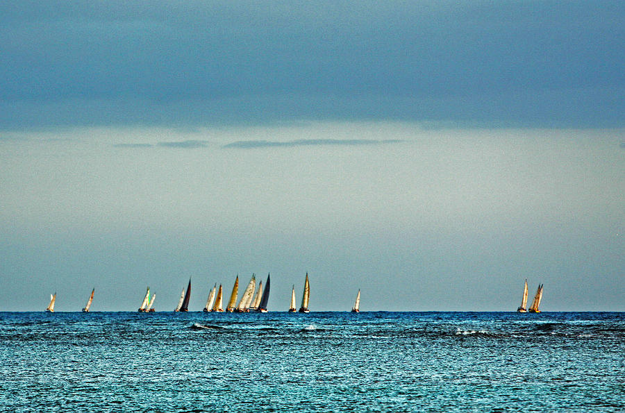Oahu Photograph - Oahu Sailboats by Ty Helbach