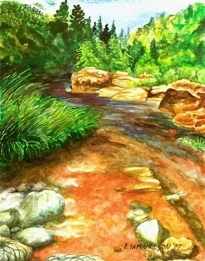Oak Creek Red Painting by Eric Samuelson