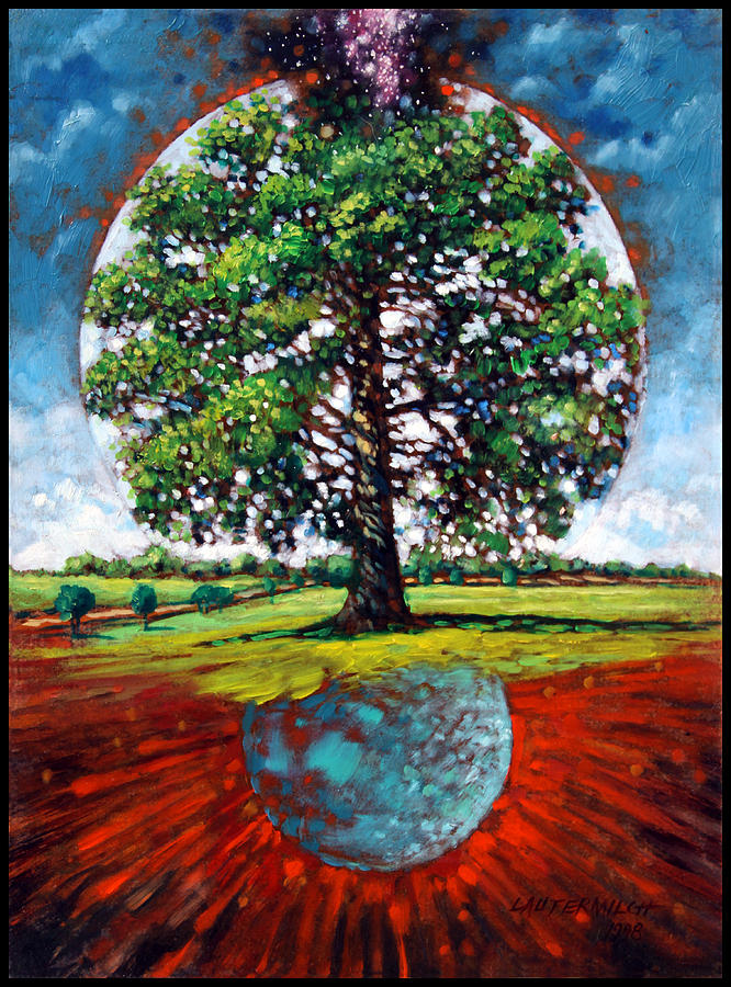 Oak Roots Painting by John Lautermilch