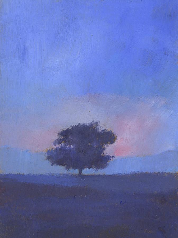 Sunset Painting - Oak Tree Sunset by Alan Daysh
