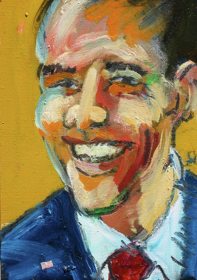 Obama Painting by Les Leffingwell
