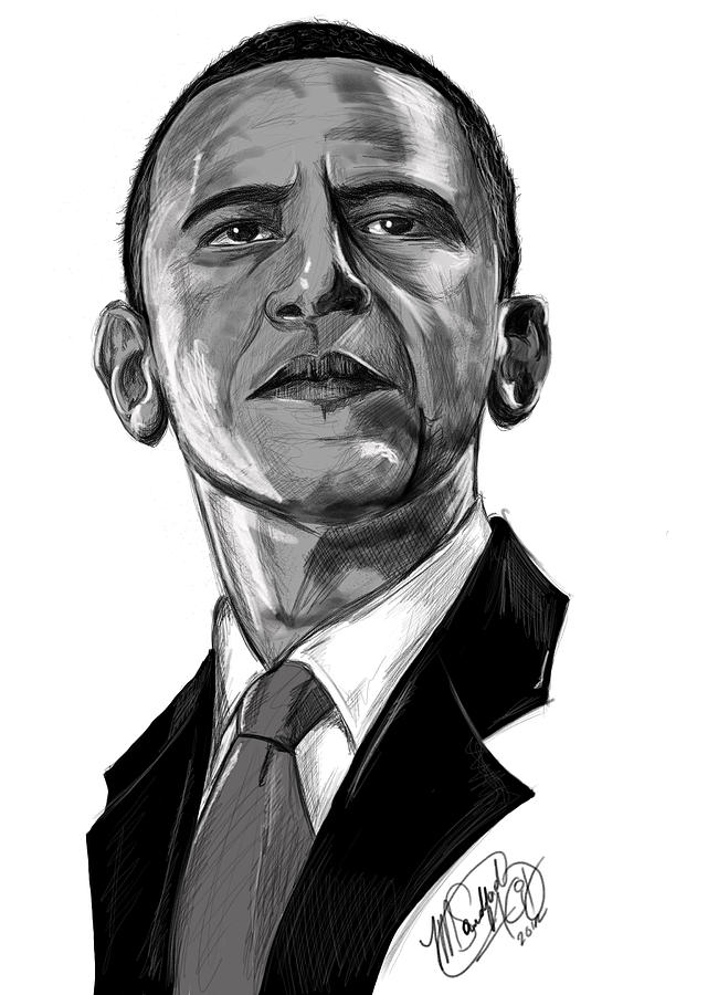 Obama Digital Art by Ted Sandiford