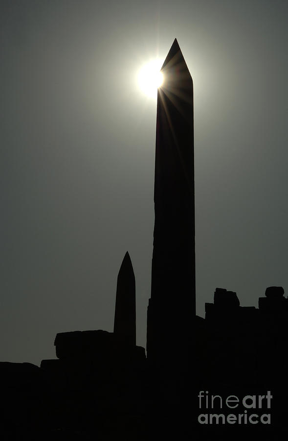Obelisk At Luxor Egypt Photograph by Bob Christopher