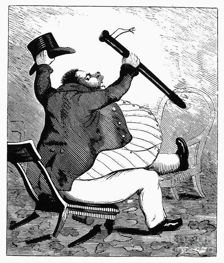 Beaver Photograph - Obese Man And Chair by Granger