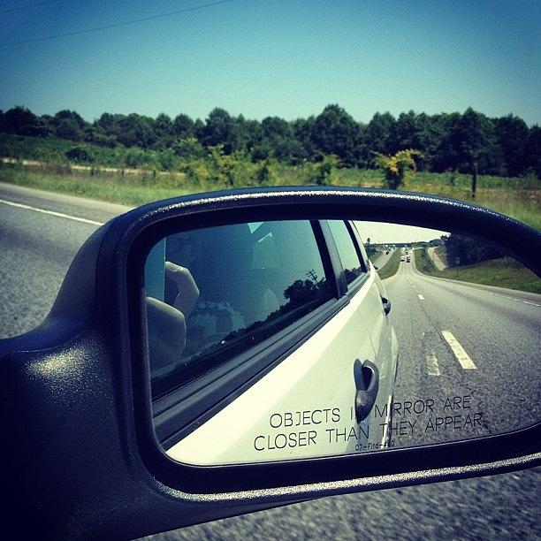 Objects In Mirror Are Closed Than They Photograph by Amber Moore