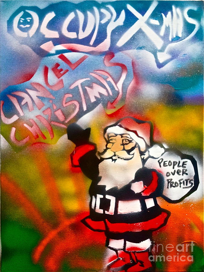 Monopoly Painting - Occupy Christmas by Tony B Conscious