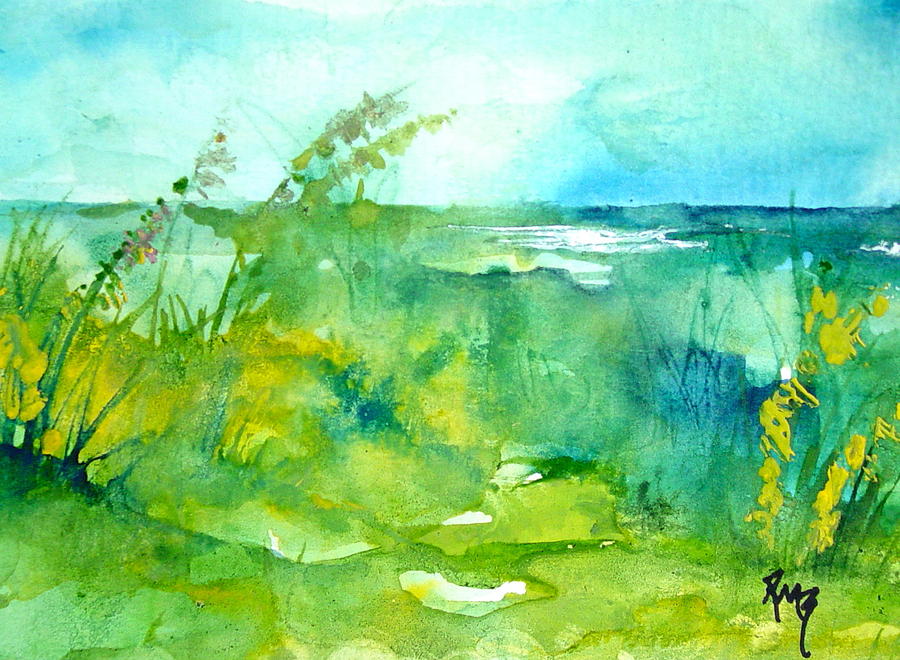 Ocean and Shore Painting by Robin Miller-Bookhout