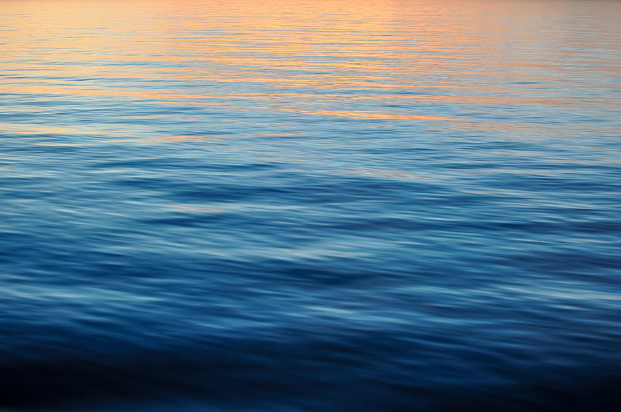 Abstract Photograph - Ocean Background with Sunset by Brandon Bourdages
