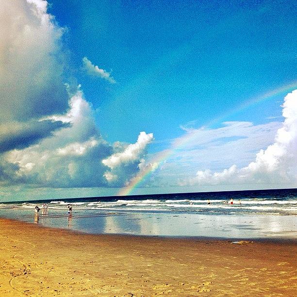Summer Photograph - #ocean #beach #rainbow #iphone #camera by Jake Robinson