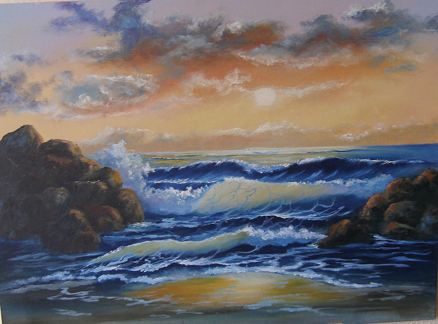 Ocean study in Blue Painting by Mark Perry - Fine Art America