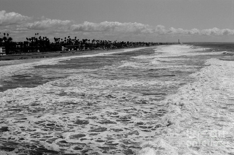 Oceanside in black and white Photograph by Daniel  Knighton