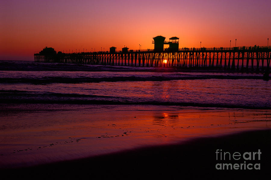Oceanside PIer Sunset Photograph by Daniel  Knighton