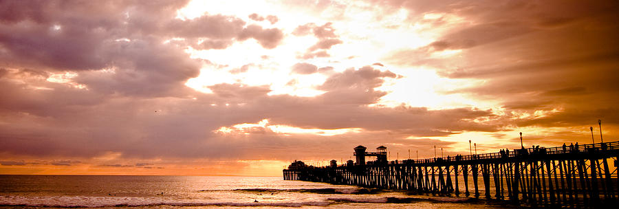 Oceanside Pier Sunset Photograph by Mickey Clausen
