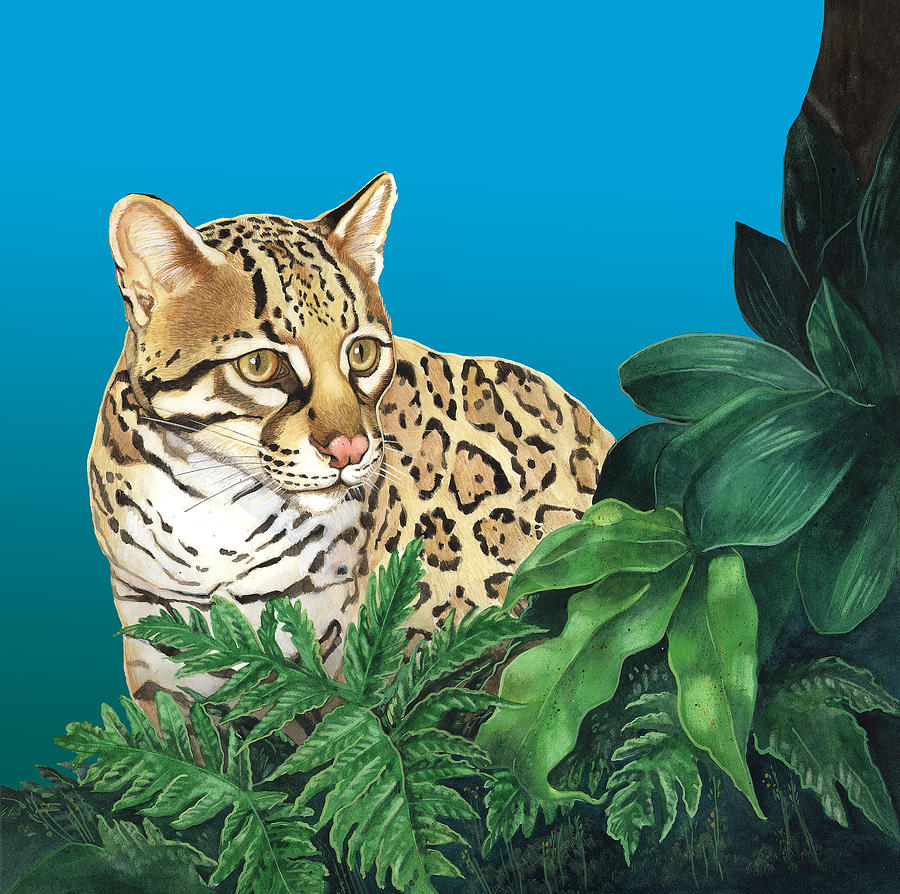Ocelot Painting by Steven Stines