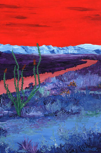 Ocotillo Painting by Randall Weidner