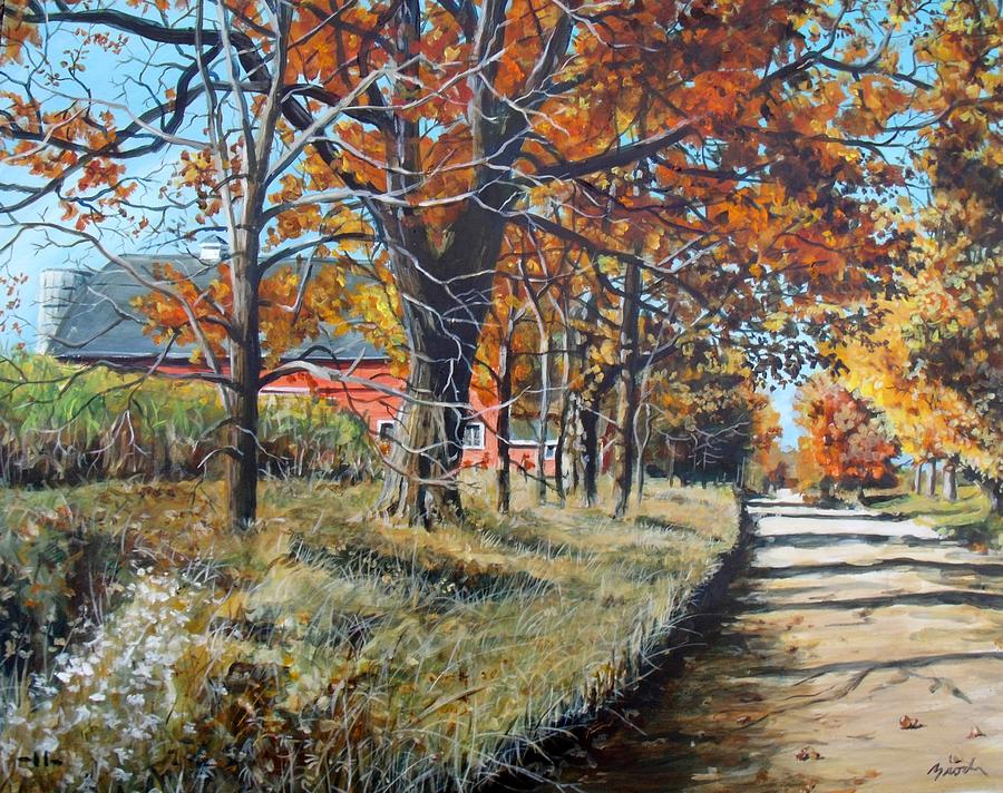October Road Painting by William Brody
