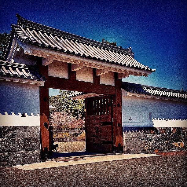 Architecture Photograph - Odawara  Castle... Entrance (re-edited) by Julianna Rivera-Perruccio