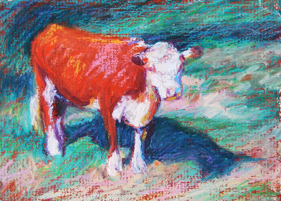 Cow Painting - Odd Man Out by Bethany Bryant