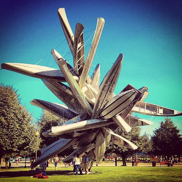 Chicago Photograph - Odd Sculpture... #chicago #grantpark by Xander N
