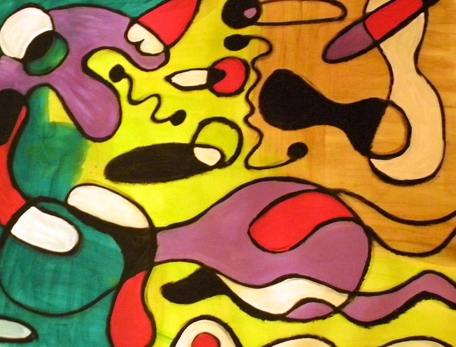 Abstract Painting - Ode to Miro by Etta Harris