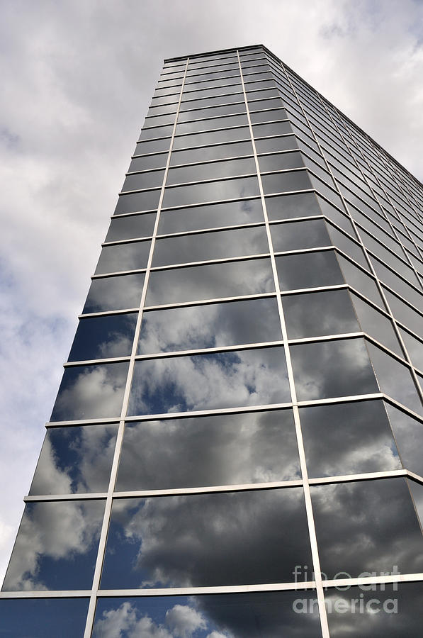 Office Building in the Clouds Photograph by Gary Whitton