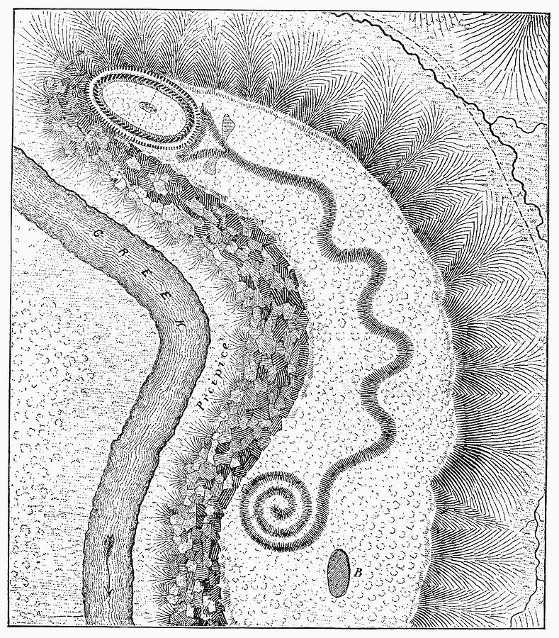 Ohio: Great Serpent Mound Photograph by Granger