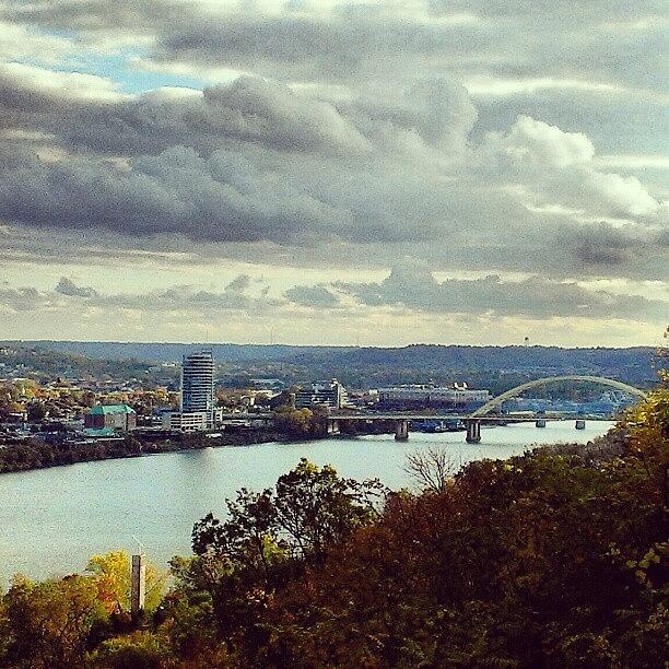 Cincinnati Photograph - Ohio River Looking Toward Downtown by Heather Anne