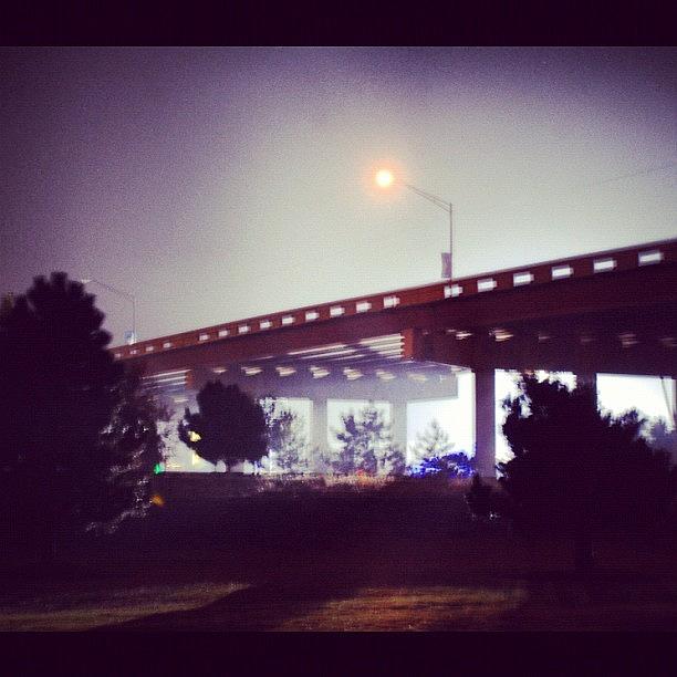Bridge Photograph - #oklahoma #river #bridge #night by James Dornan