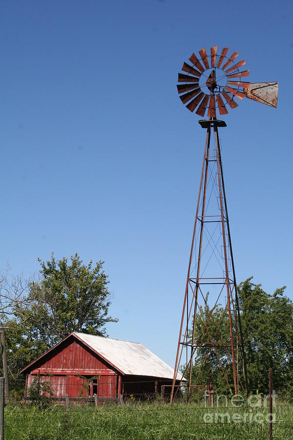 Ol Barn And Windmill Photograph by Roger Look - Fine Art America