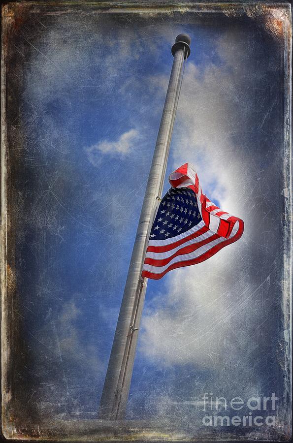 Ol Glory At Half Mast Photograph by The Stone Age