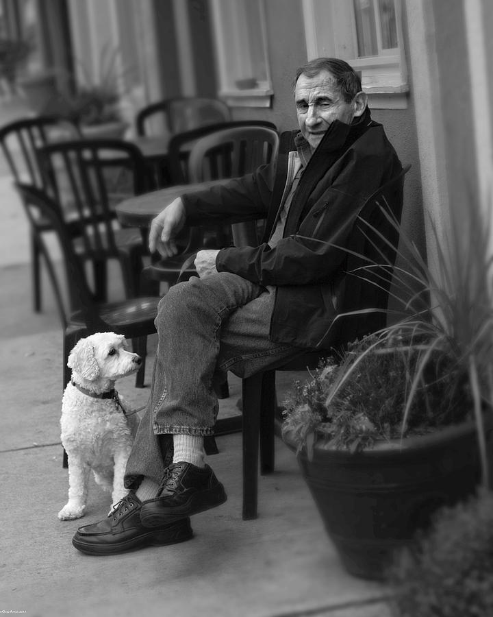 Ol Man and His Dog Photograph by Gray  Artus