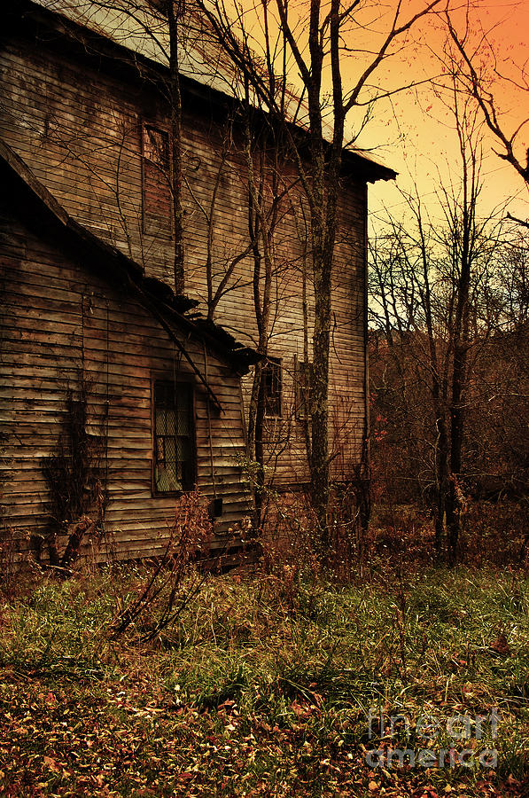 Old Abandoned Building with Creepy Sky Photograph by Jill Battaglia