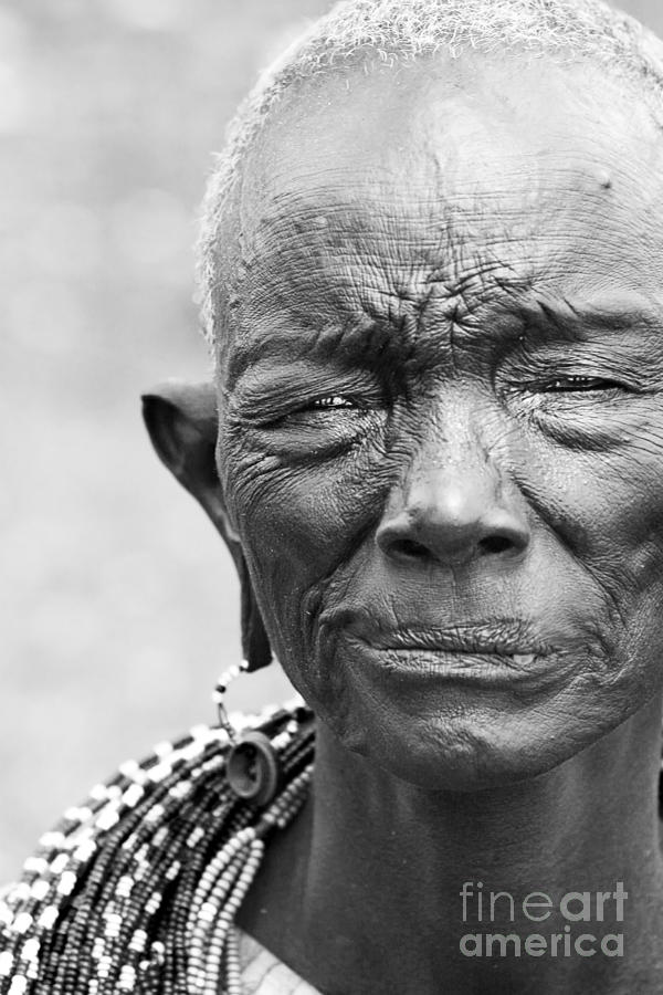 Old African lady Photograph by Anna Om