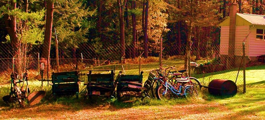 Old Bikes Photograph by Susan Carella