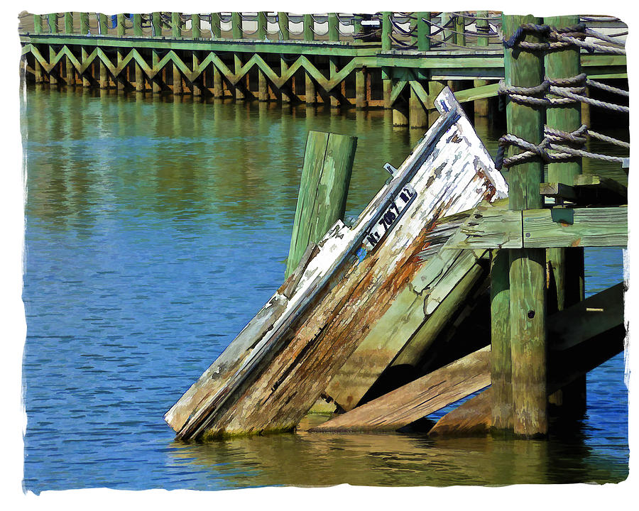 Old Boat on Lake Sumter Landing Photograph by Betty Eich
