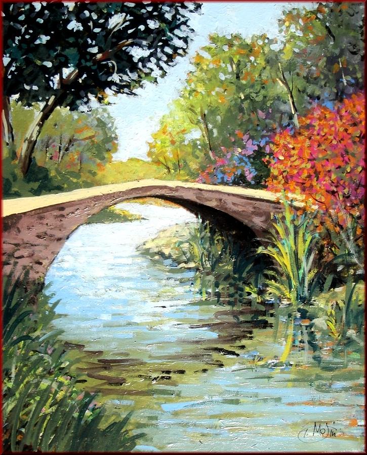 Old bridge Painting by Gino Masini - Fine Art America