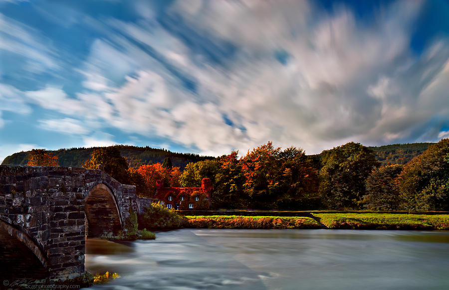 Old bridge in the fall Photograph by B Cash